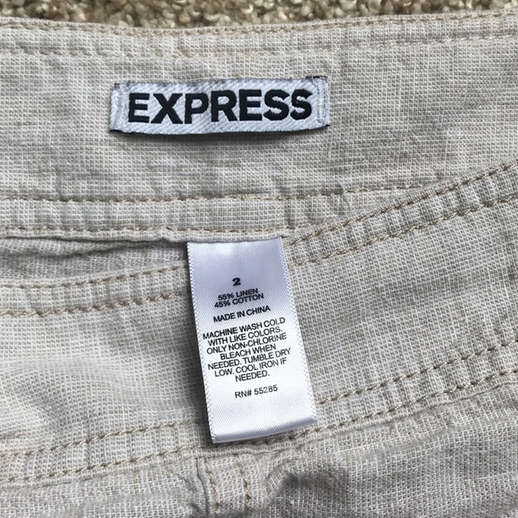 Express Linen Shorts Size 2 - Picture 2 of 5